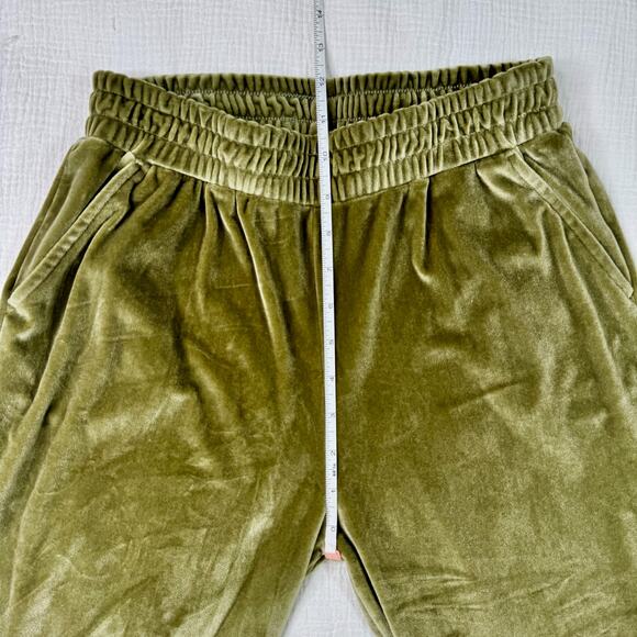 Araminta James Velour Jogger Olive Green Women’s Small Pockets Y2K Velvet Lounge - Picture 4 of 13